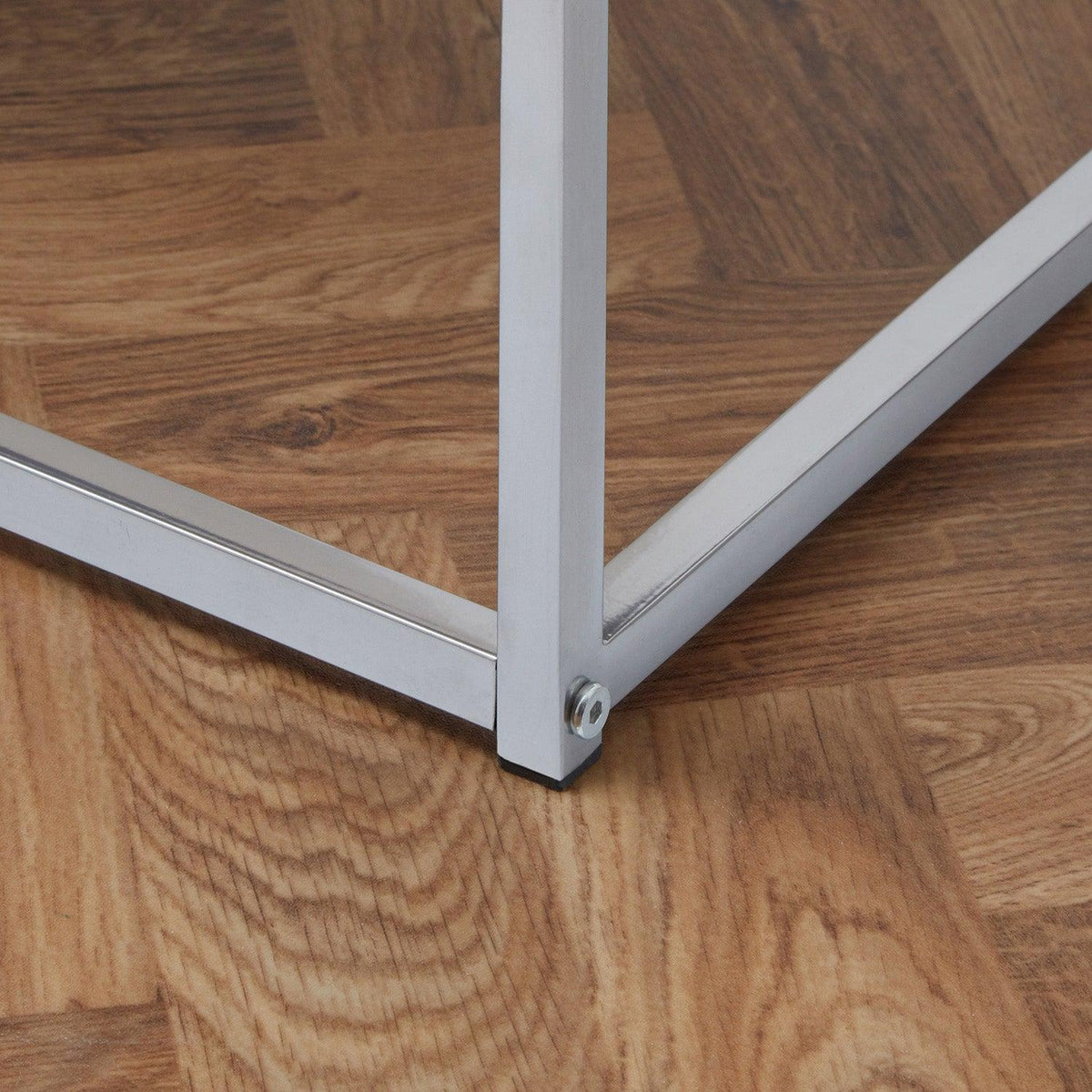 Jay Marble Effect Console Table - Chrome Legs