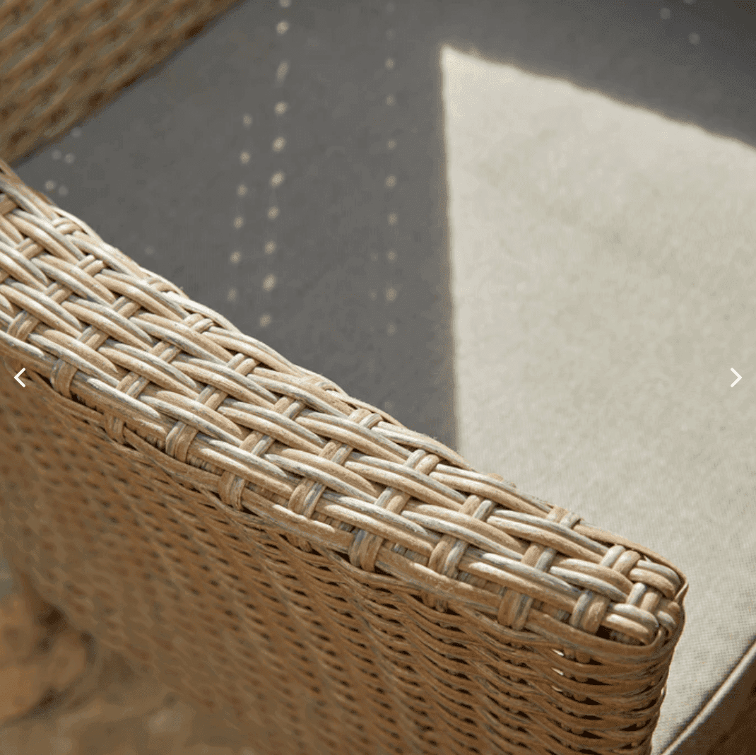 Kemble 2 Seater Rattan Garden Bistro Outdoor Dining Set - Natural Brown