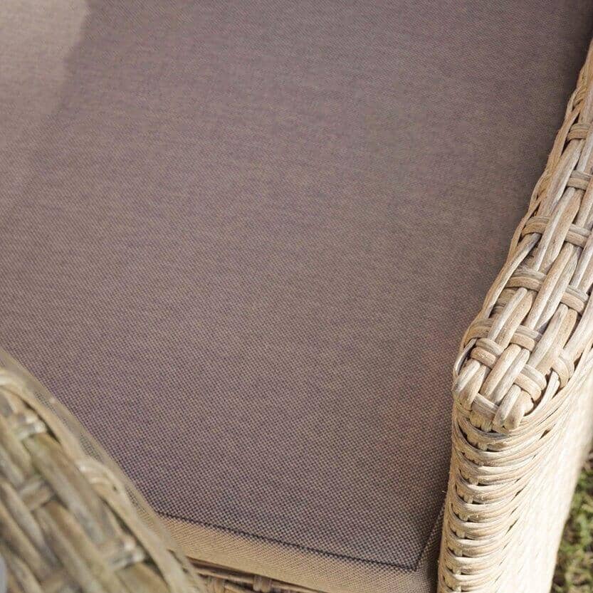 Kemble 8 Seater Rattan Round Garden Dining Table Set - Natural Brown