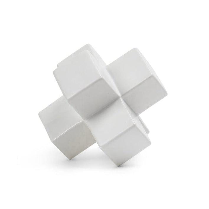 Outlet - Kinsley 15cm Ceramic Abstract Ornament - White