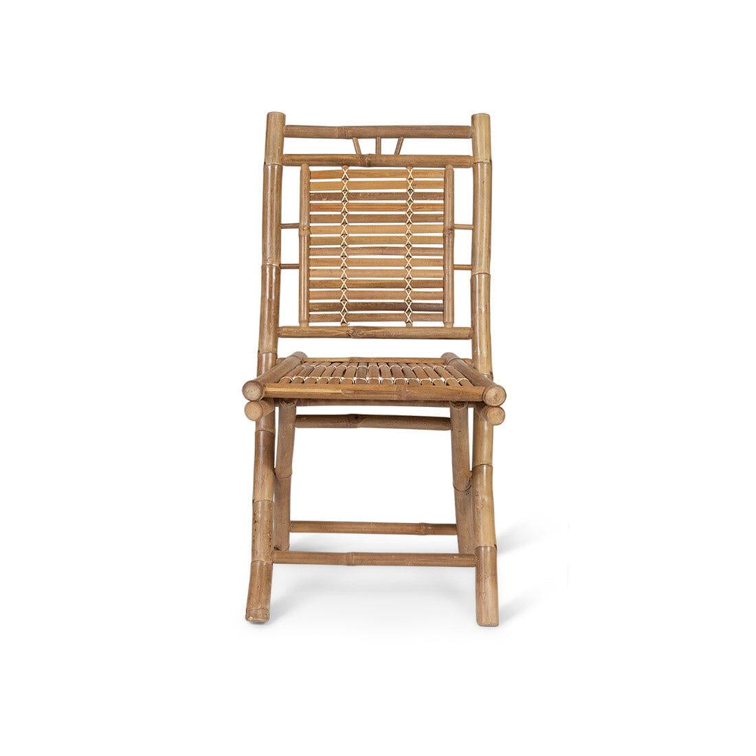 Lila Bamboo Garden Folding Chairs - Set of 2