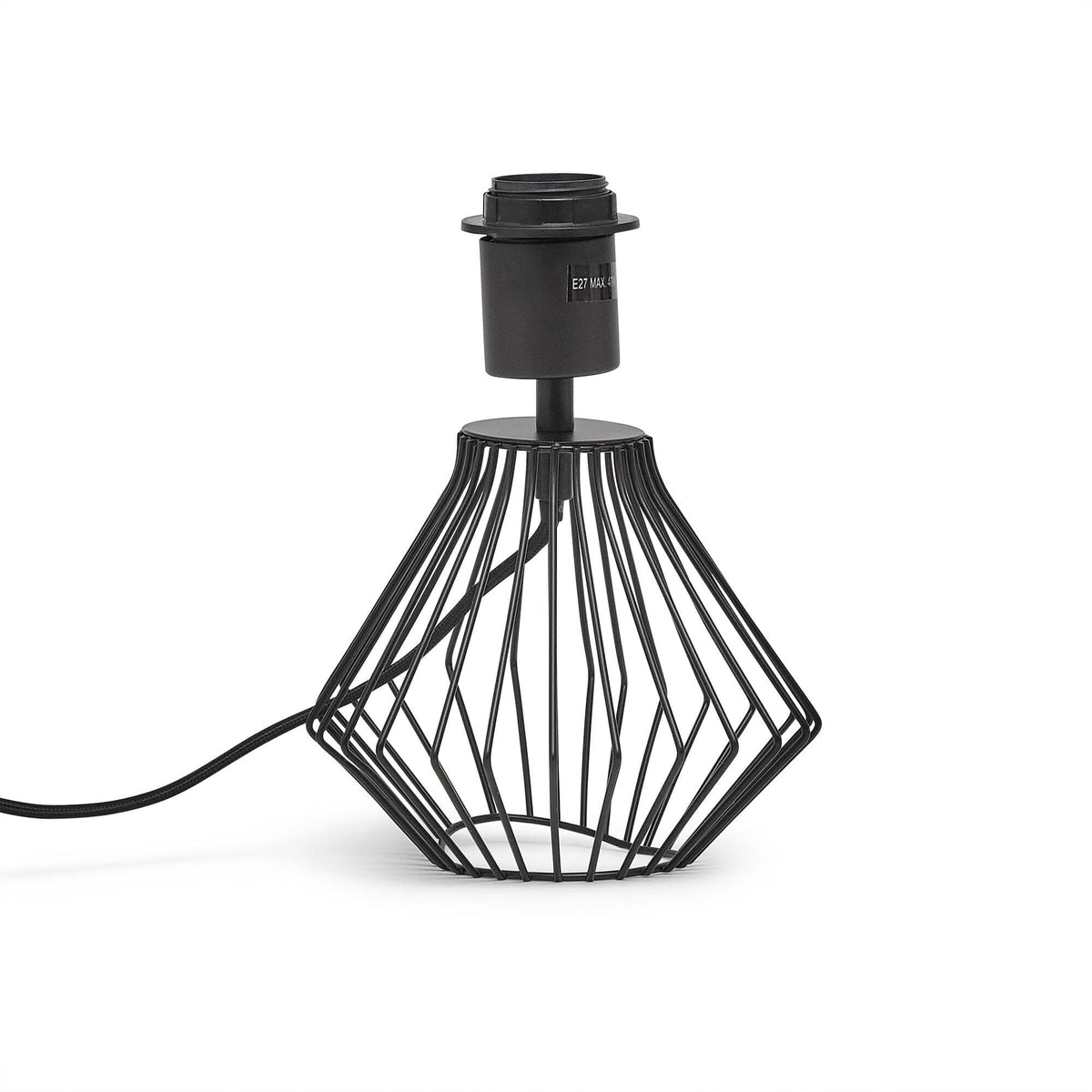 Litton 22cm Metal Table Lamp Base - Black