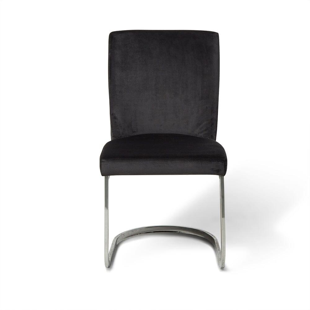 OUTLET - Lola dining chair - black with chrome legs