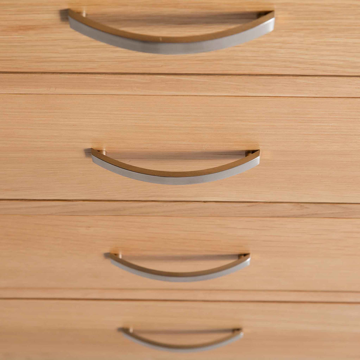 London Oak 2 over 4 Drawer Chest