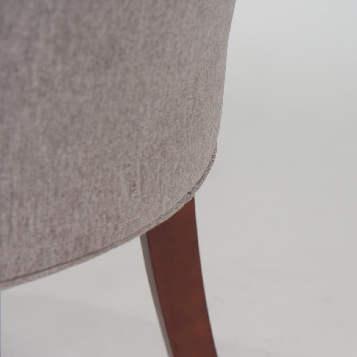 OUTLET - Louis Grey Dining Chairs - Set of 2 - Dark Wood Legs