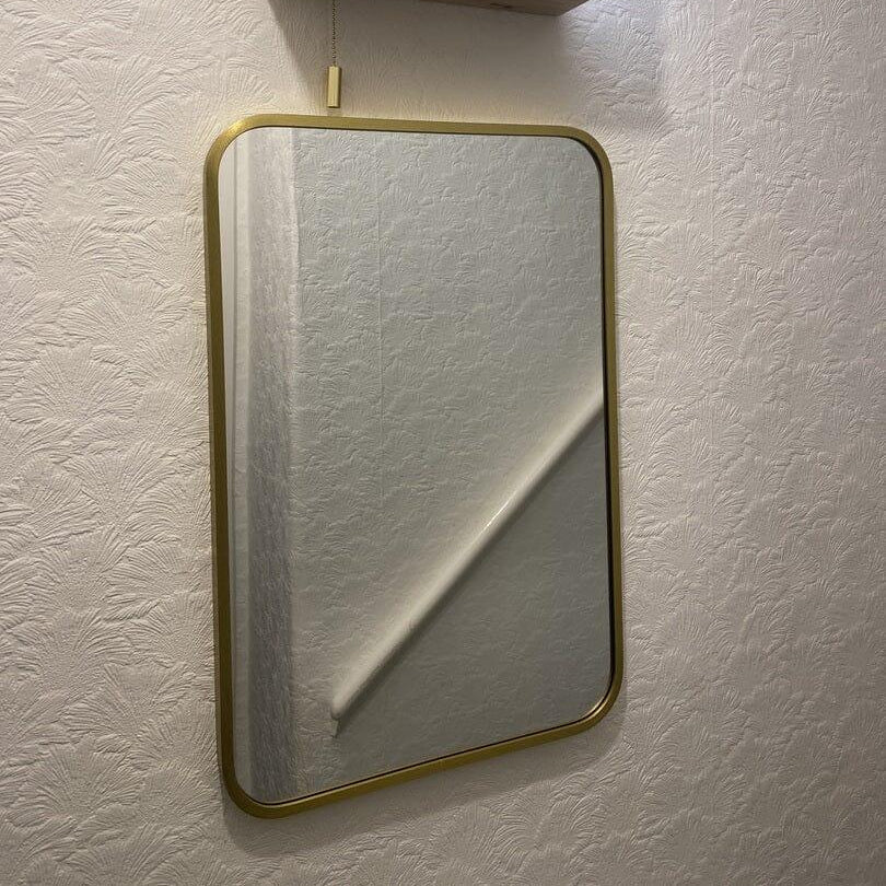 Lyndon 60X40cm Metal Rectangular Mirror - Gold
