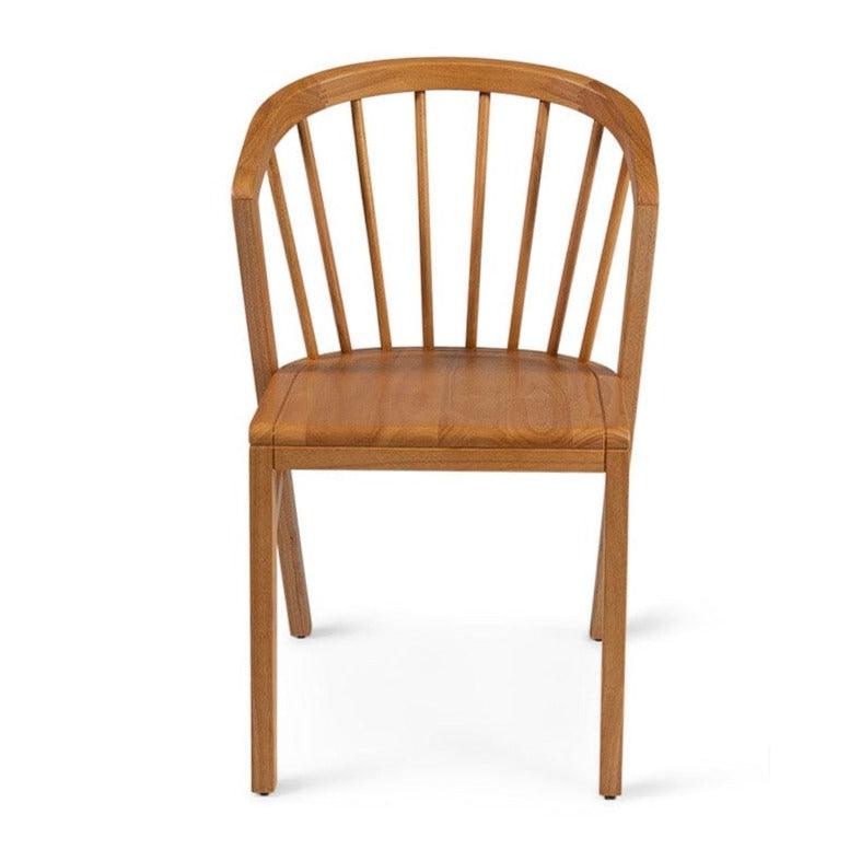 Mabel Oak Wooden Spindle Dining Chairs - Set of 2