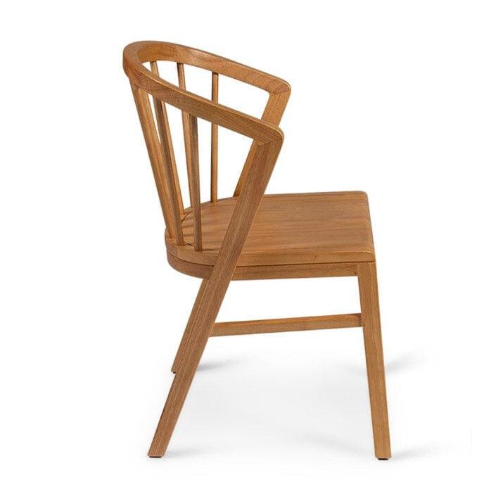 Mabel Oak Wooden Spindle Dining Chairs - Set of 2