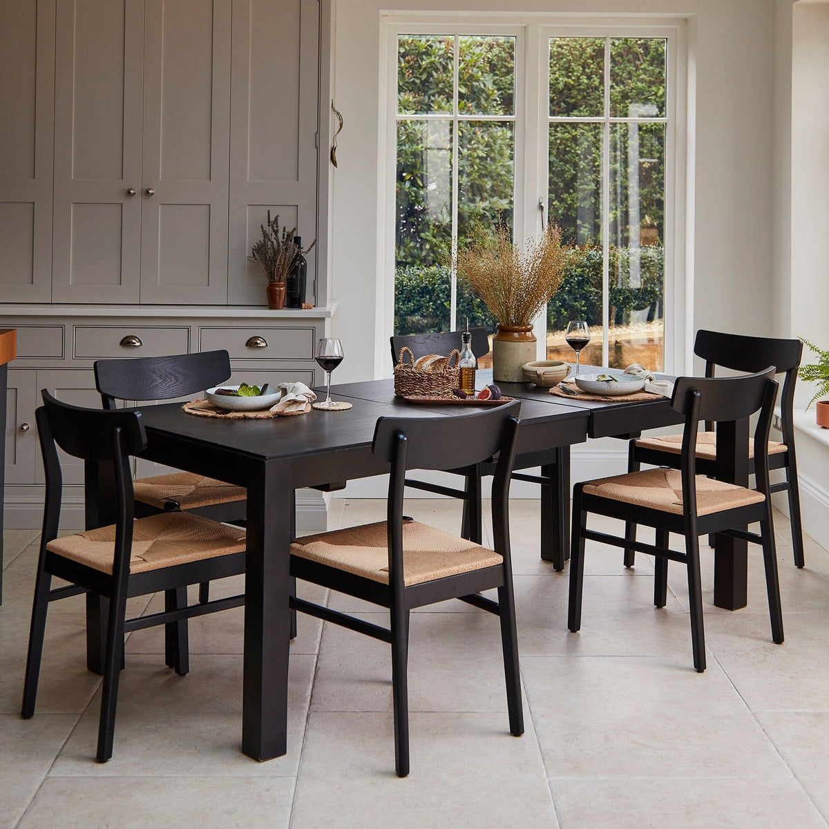 Magnus Black Wood Dining Table - Extendable