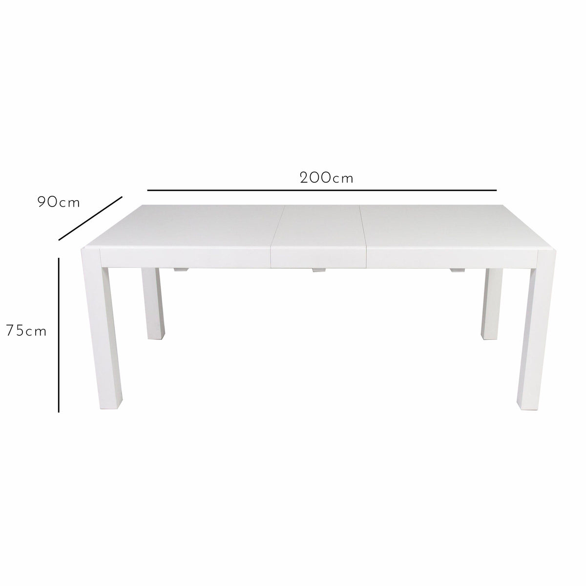 Outlet - Magnus White Wood Extendable Dining Table