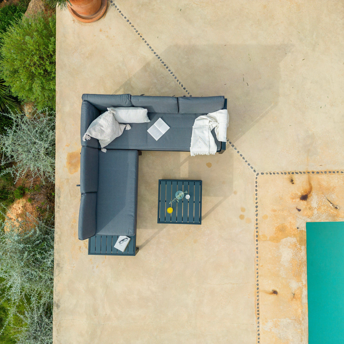 Outlet - Maia 5 Seater Garden Interchangeable Sofa Set - Grey