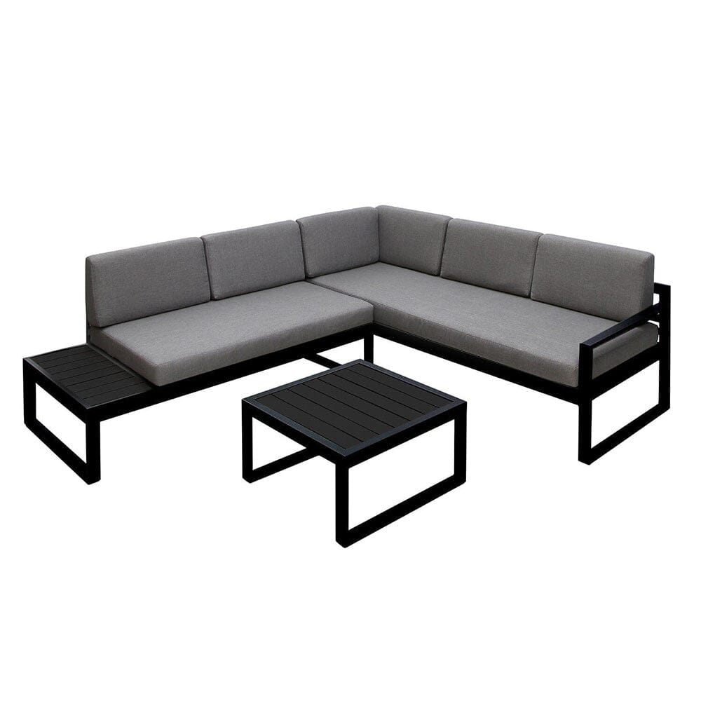 OUTLET - Maia Garden Corner Sofa - Black - Right Hand Assembly