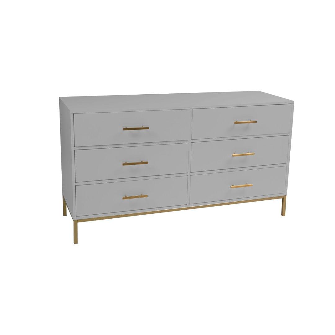Marie 6 Drawer Chest of Drawers - Grey