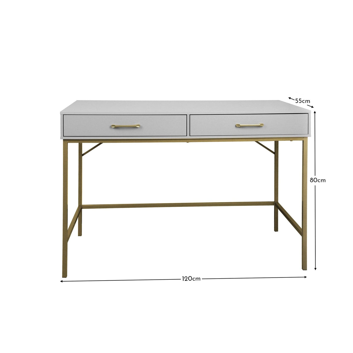 Marie Grey Dressing Table with Drawers