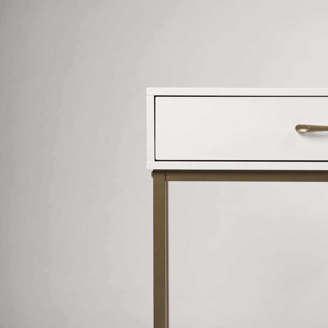 Marie White Dressing Table with Drawers