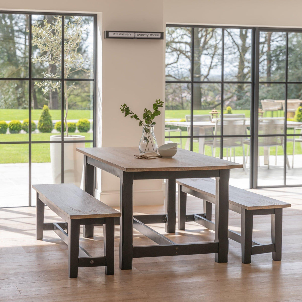 OUTLET - Matilda Mango Wood Dining Table - Black Legs