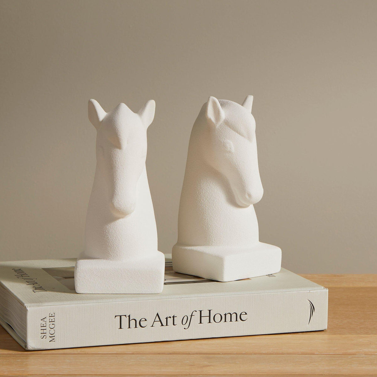 OUTLET - Medburn 17cm Ceramic Bookend - Set of 2 - White