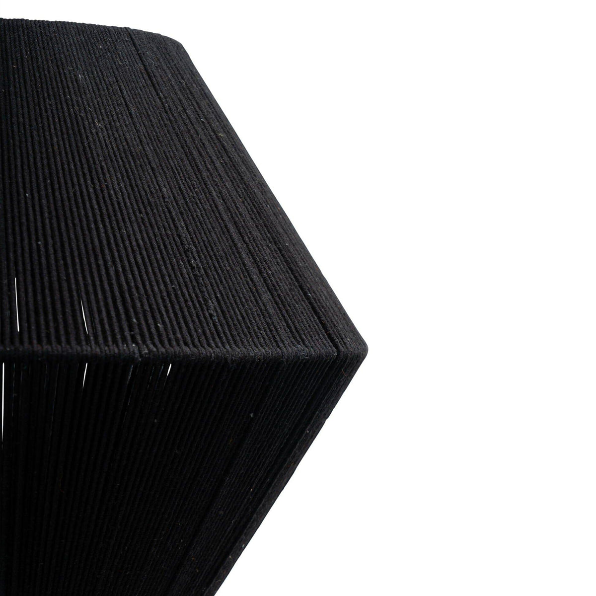 Neri Black Cotton String Pendant