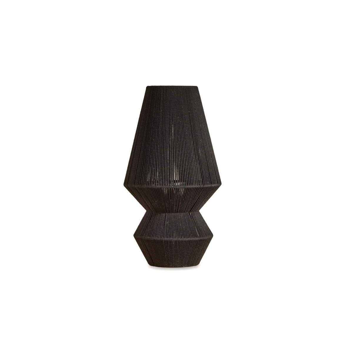 Neri Large Black Cotton String Table Lamp