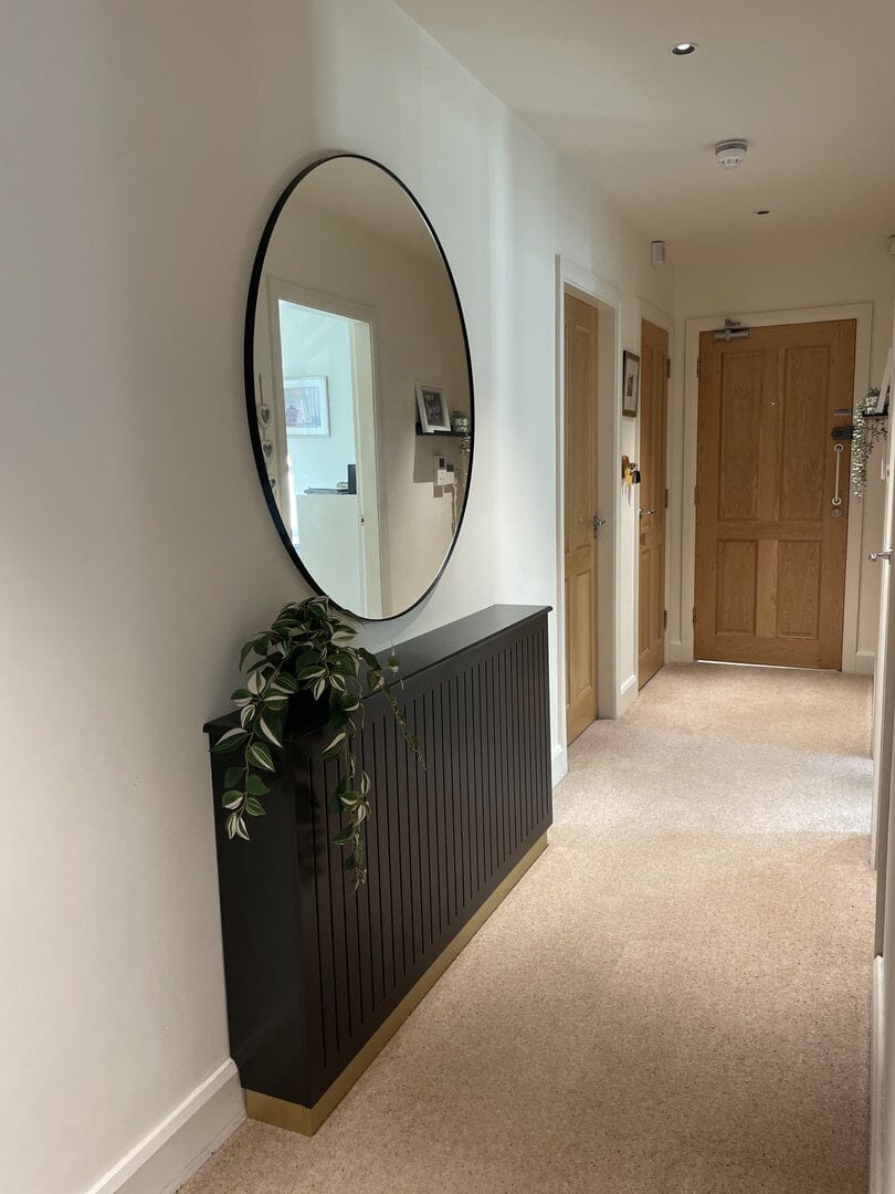 Iliana Large Radiator Cover in Charcoal Grey