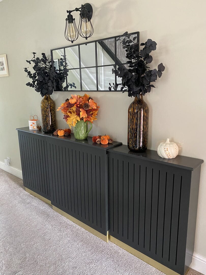 Iliana Extendable Radiator Cover in Charcoal Grey