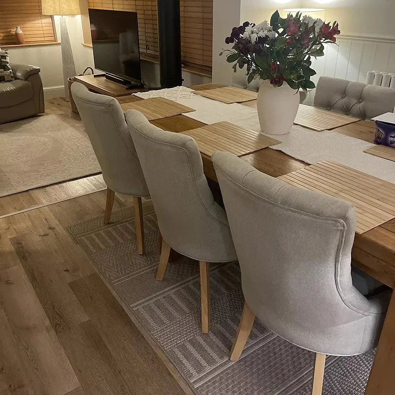 Louis Sand Dining Chairs - Set of 2 - Whitewash Legs