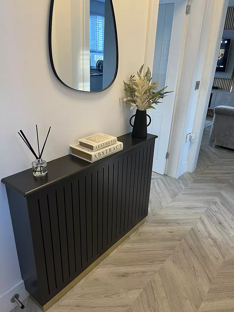 Iliana Medium Radiator Cover in Charcoal Grey
