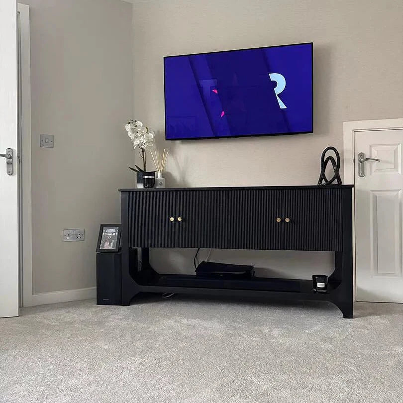 Jade 4 Door Large Sideboard - Black
