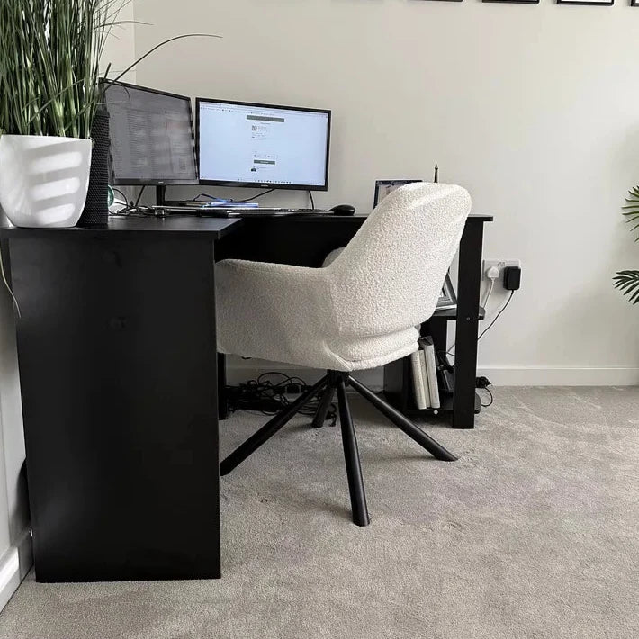 Essie L Shaped Desk in Black