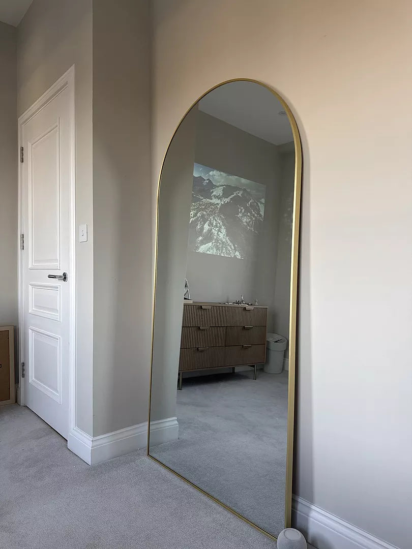 Ingham 180x90cm Full Length Arch Mirror - Gold