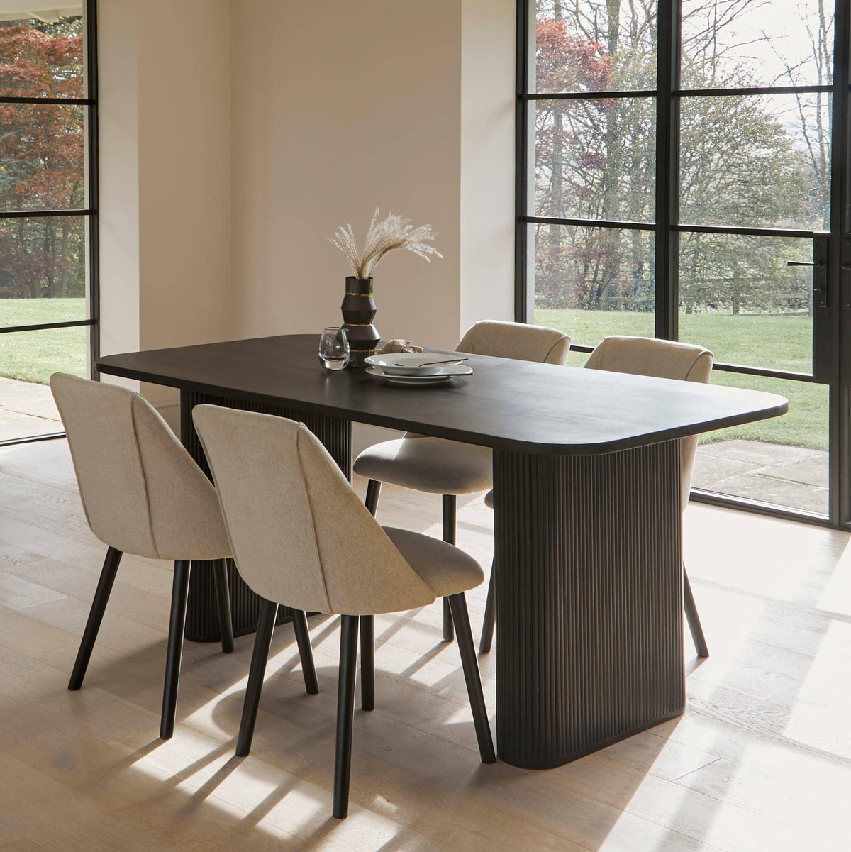 Orla Black Mango Wood Dining Table