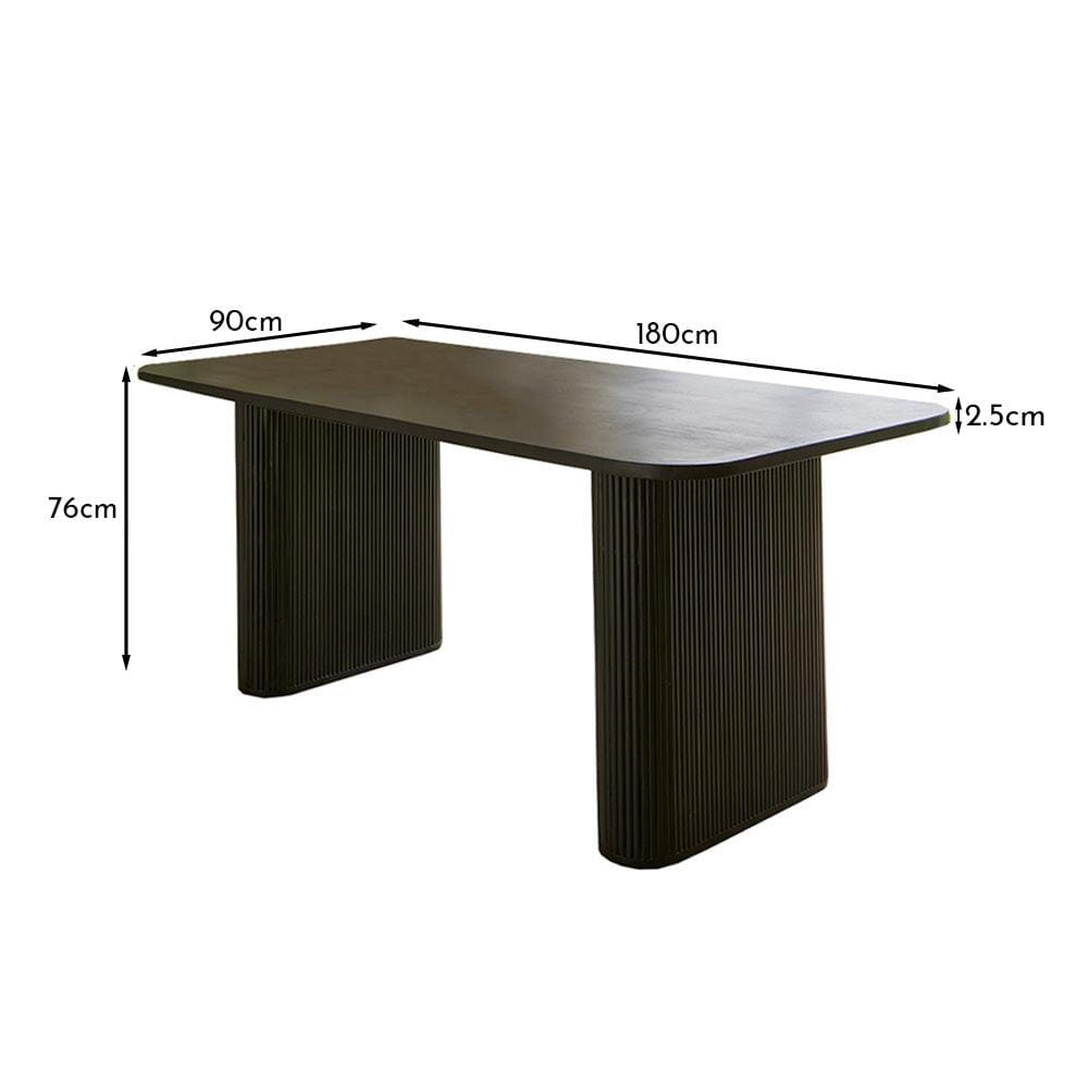 Orla Black Mango Wood Dining Table