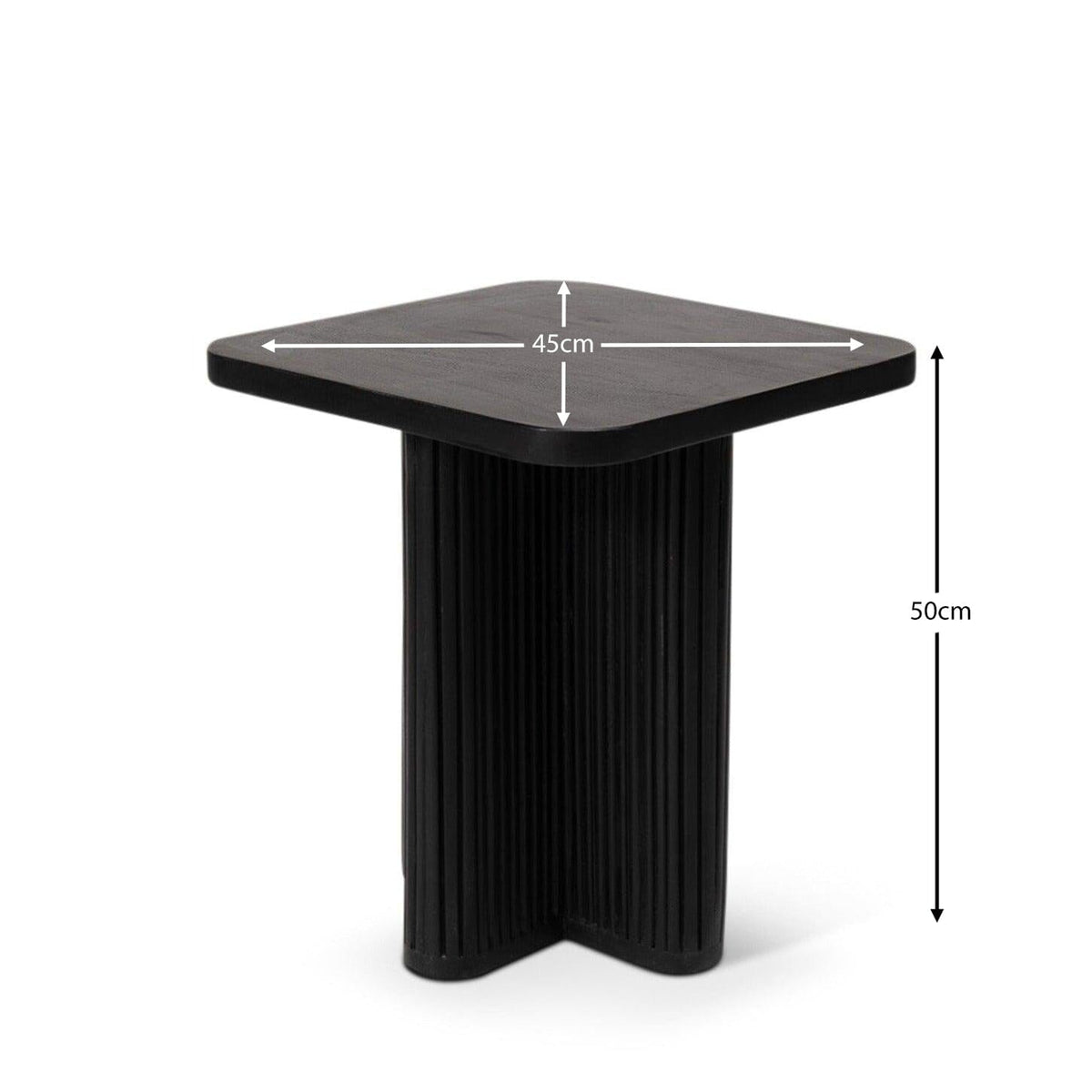 Orla Black Mango Wood Square Side Table