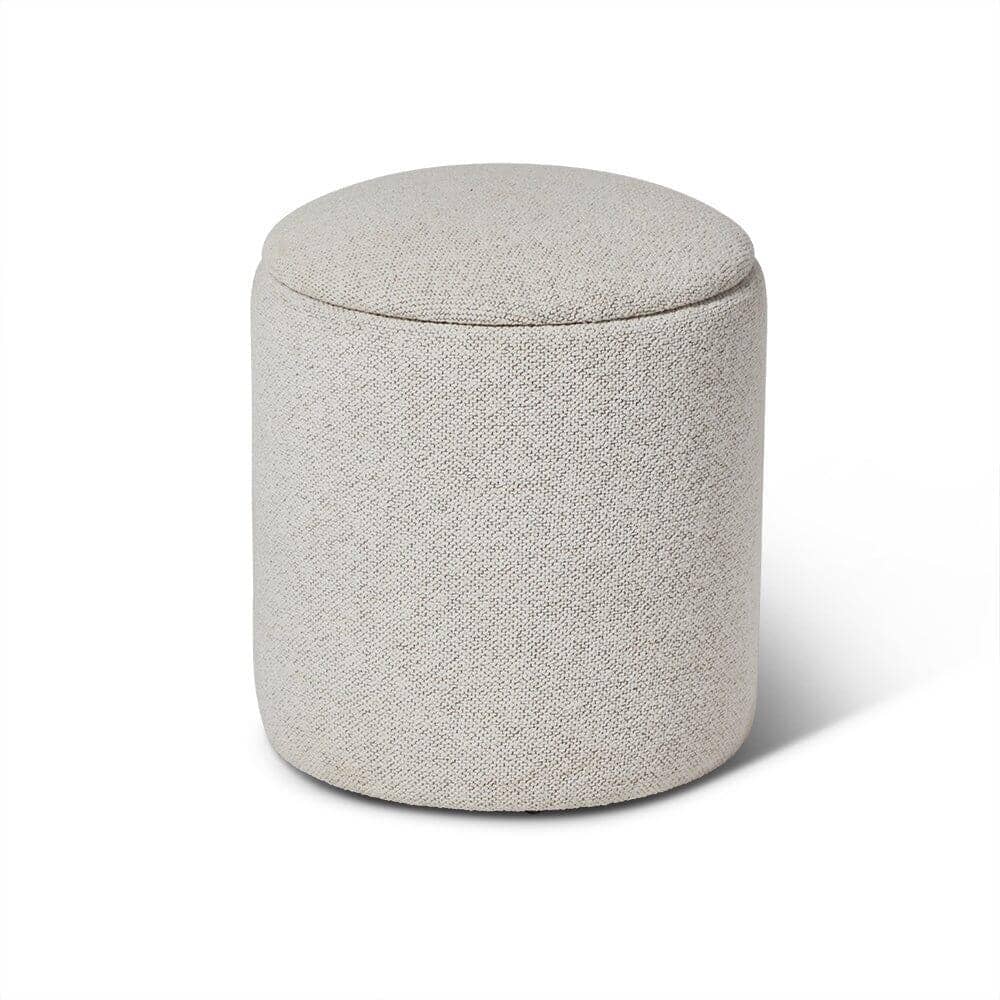 Outlet - Abigail Storage Pouffe/Footstool - Dove Grey