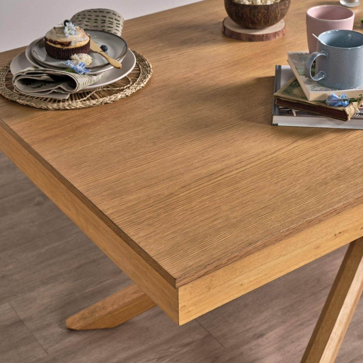 Outlet - Amelia Oak Wood Dining Table
