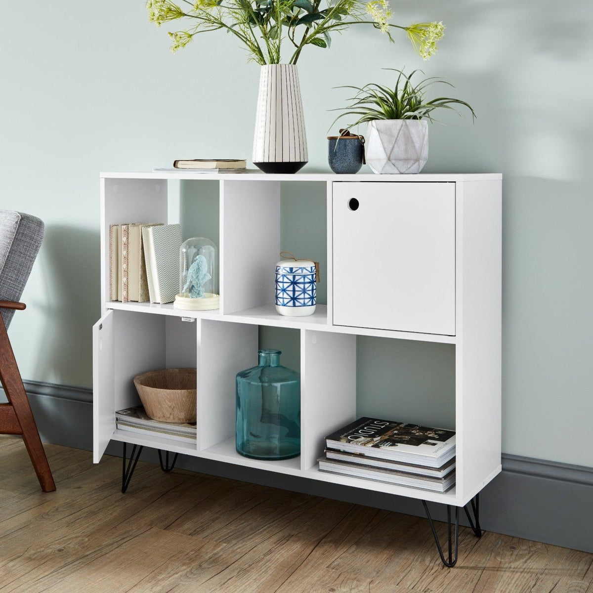 OUTLET - Anderson Cube Storage Unit - White with White Cupboards
