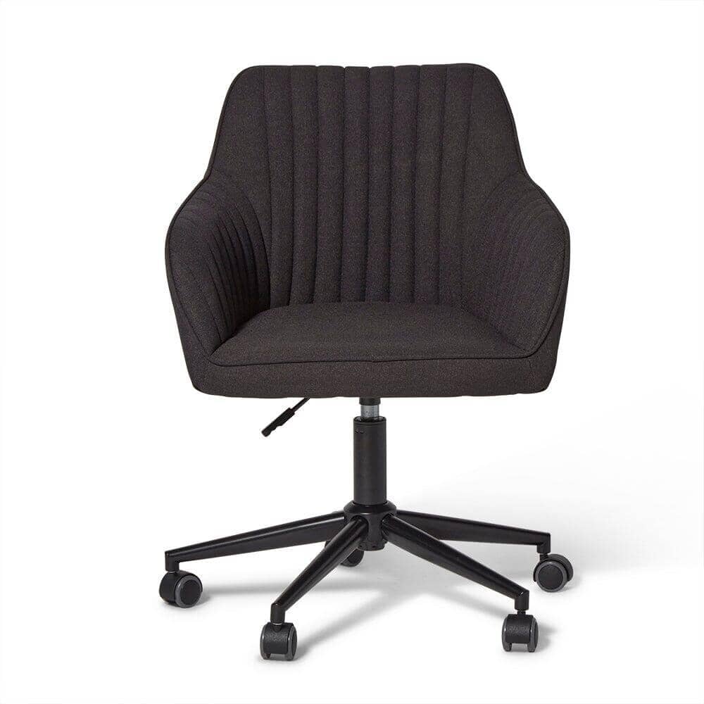 OUTLET - Anna Office Chair - Dark Grey with Black Legs