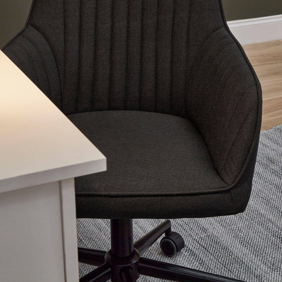 OUTLET - Anna Office Chair - Dark Grey with Black Legs