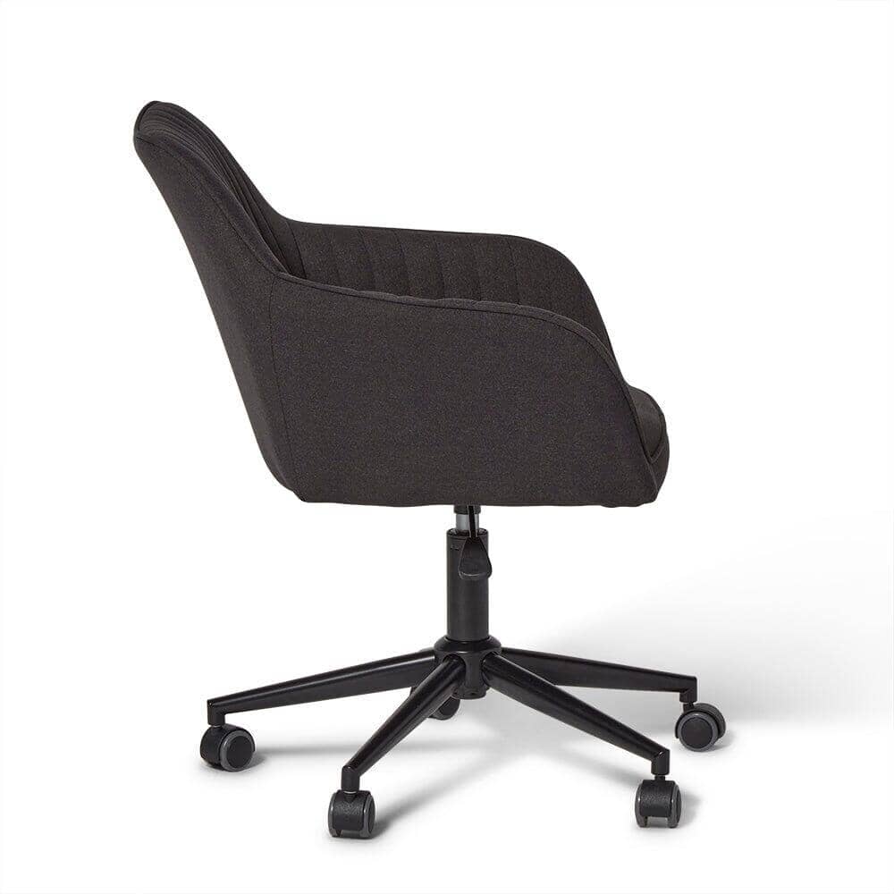 OUTLET - Anna Office Chair - Dark Grey with Black Legs