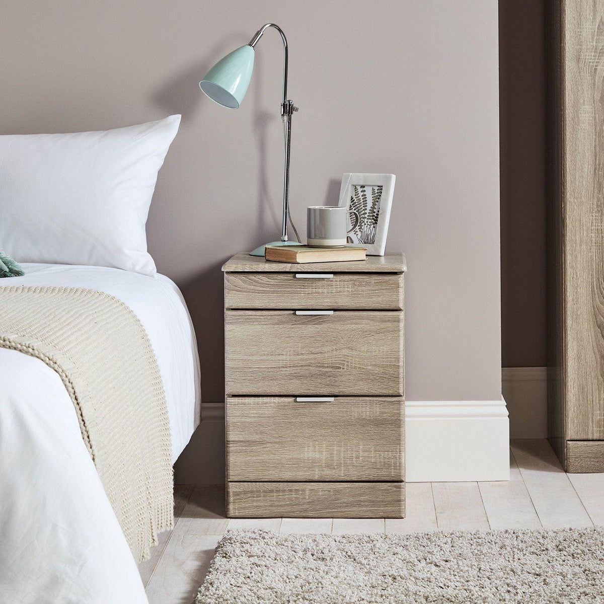 OUTLET - Ayla Bedside Table - Light Oak