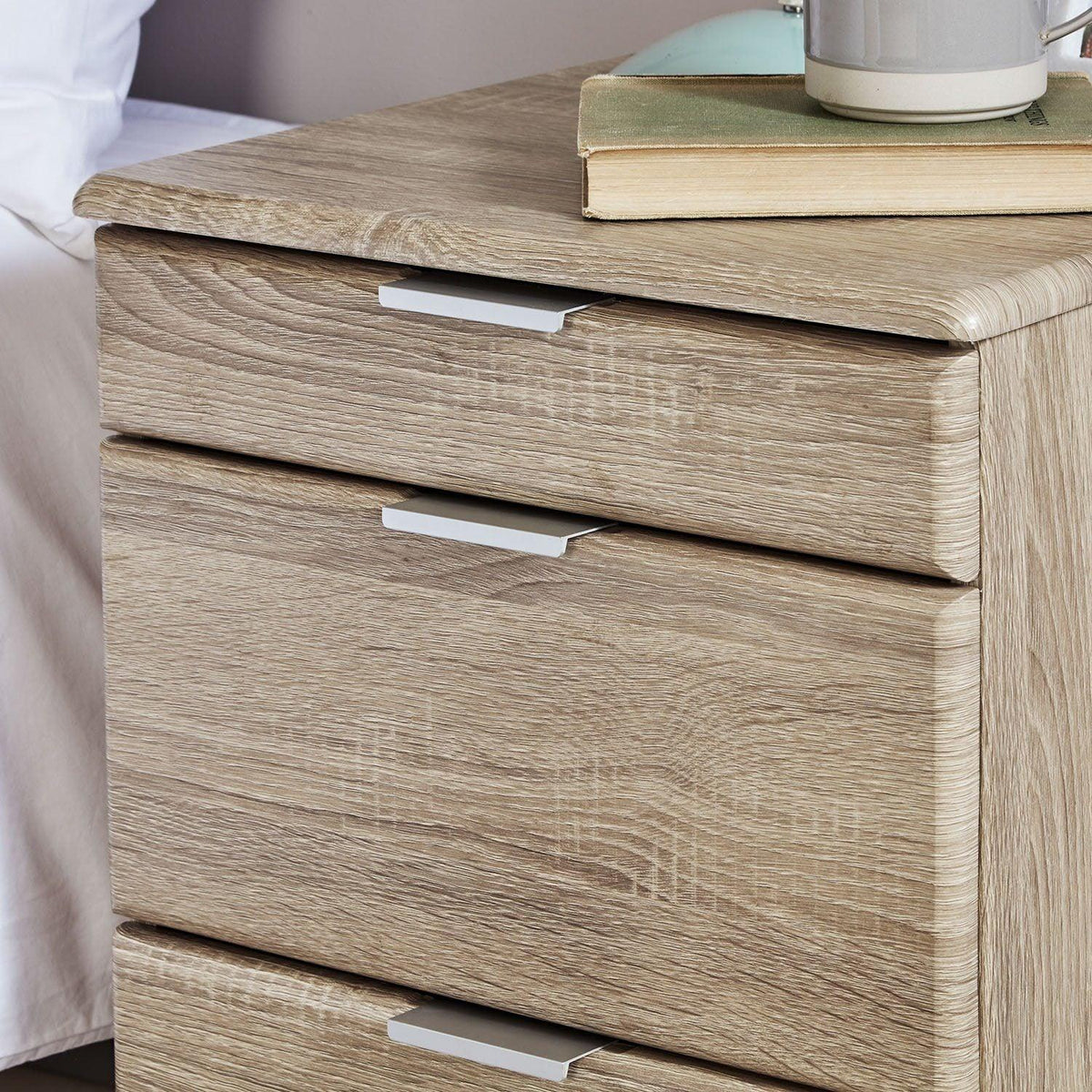 OUTLET - Ayla Bedside Table - Light Oak