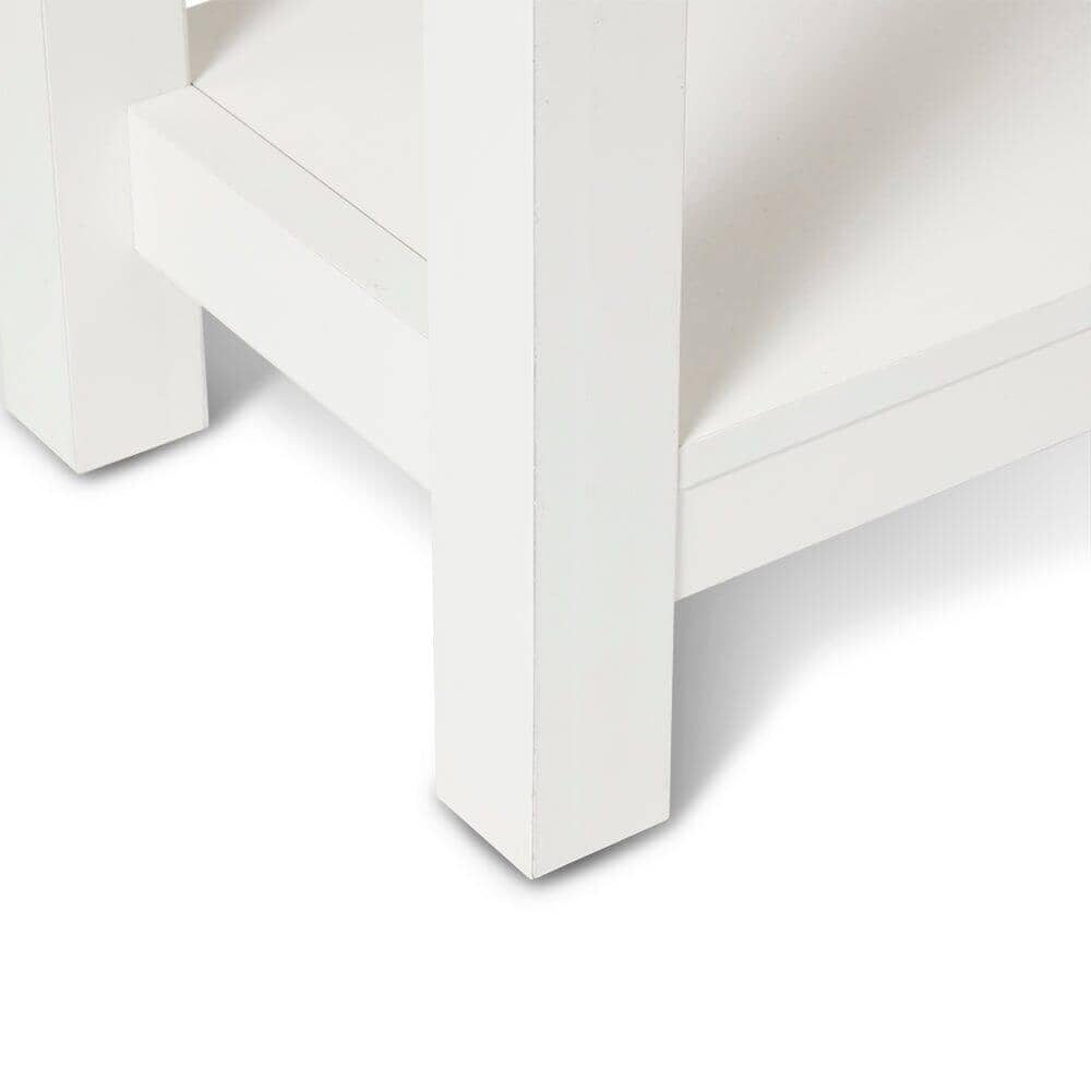 Outlet - Bampton White 2 Drawer Console Table