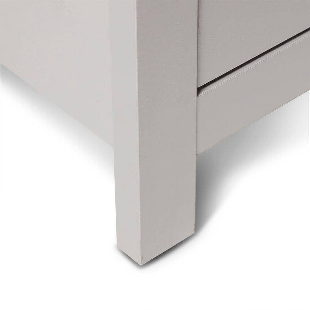 Outlet - Bampton 3 Drawer Bedside Table - Grey