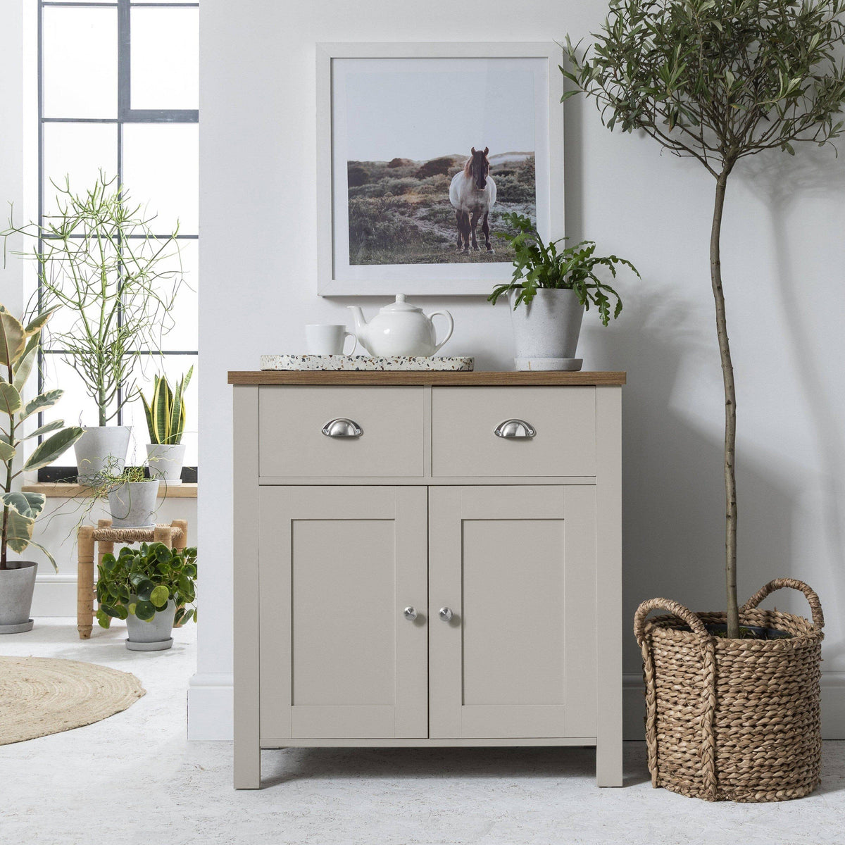 OUTLET - Bampton 2 Door Sideboard - Grey