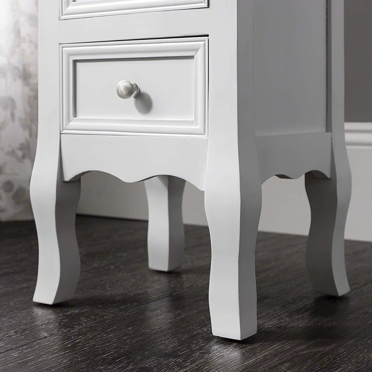 OUTLET - Bette 30cm 2 Drawer Bedside Table - Set of 2 - Ivory White
