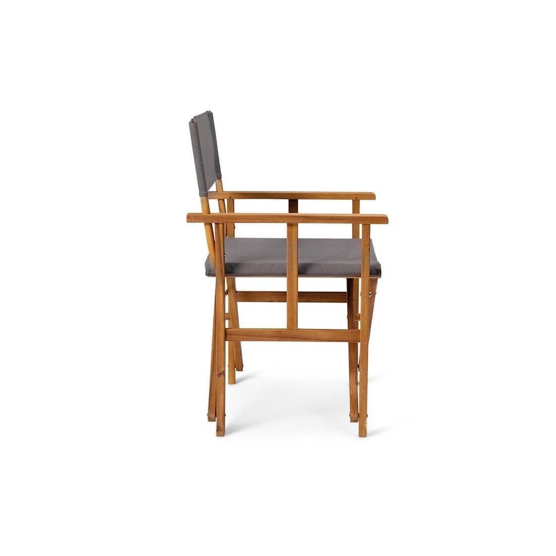 Outlet - Cameron Directors Chair Dark Grey - Set of 2