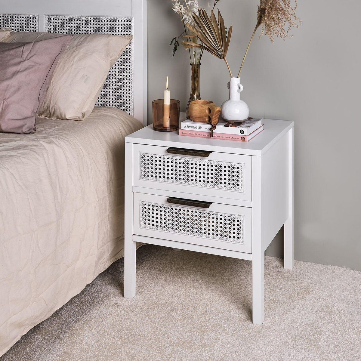 Outlet - Charlie bedside table - 2 drawer - white