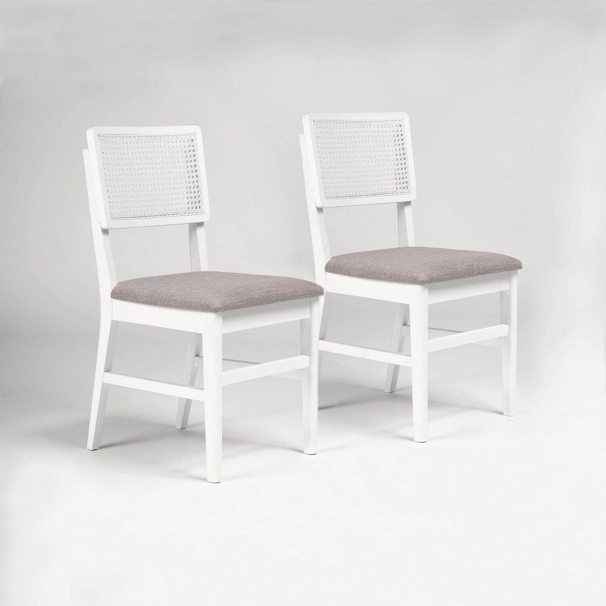OUTLET - Charlie White Dining Chairs - Set of 2