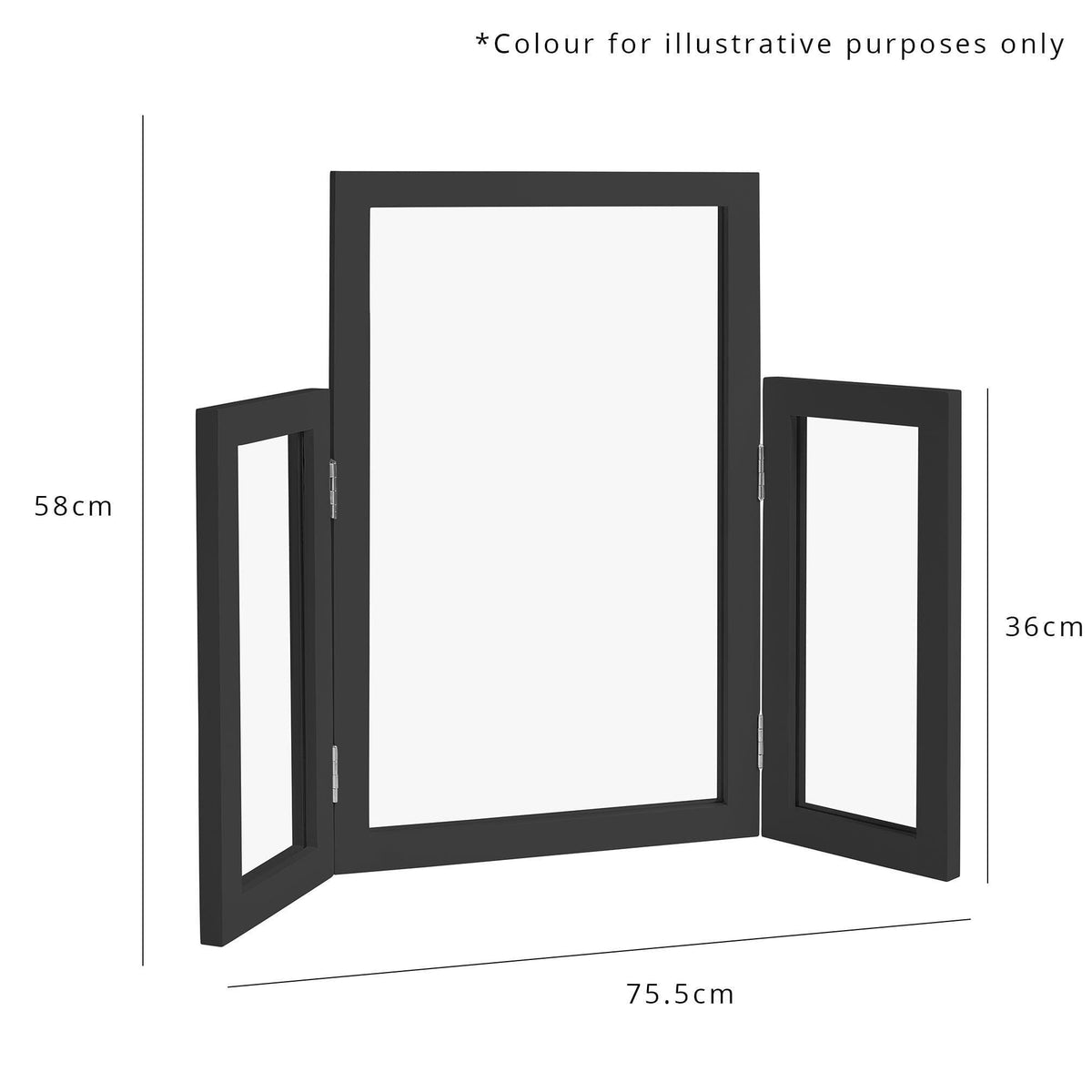 Outlet - Charlie Dressing Table Mirror - White