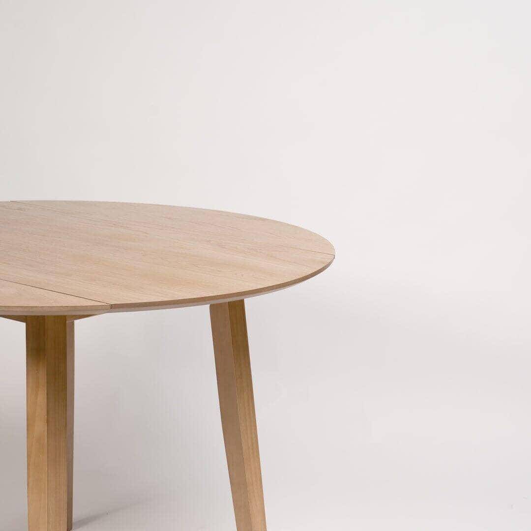 OUTLET - Charlie Pale Oak Dining Table - Drop Leaf